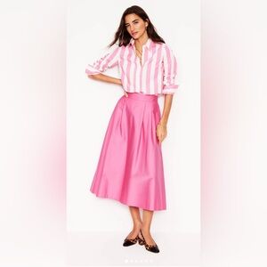 Boden Isabella Cotton Sateen Skirt Pink Size 8P